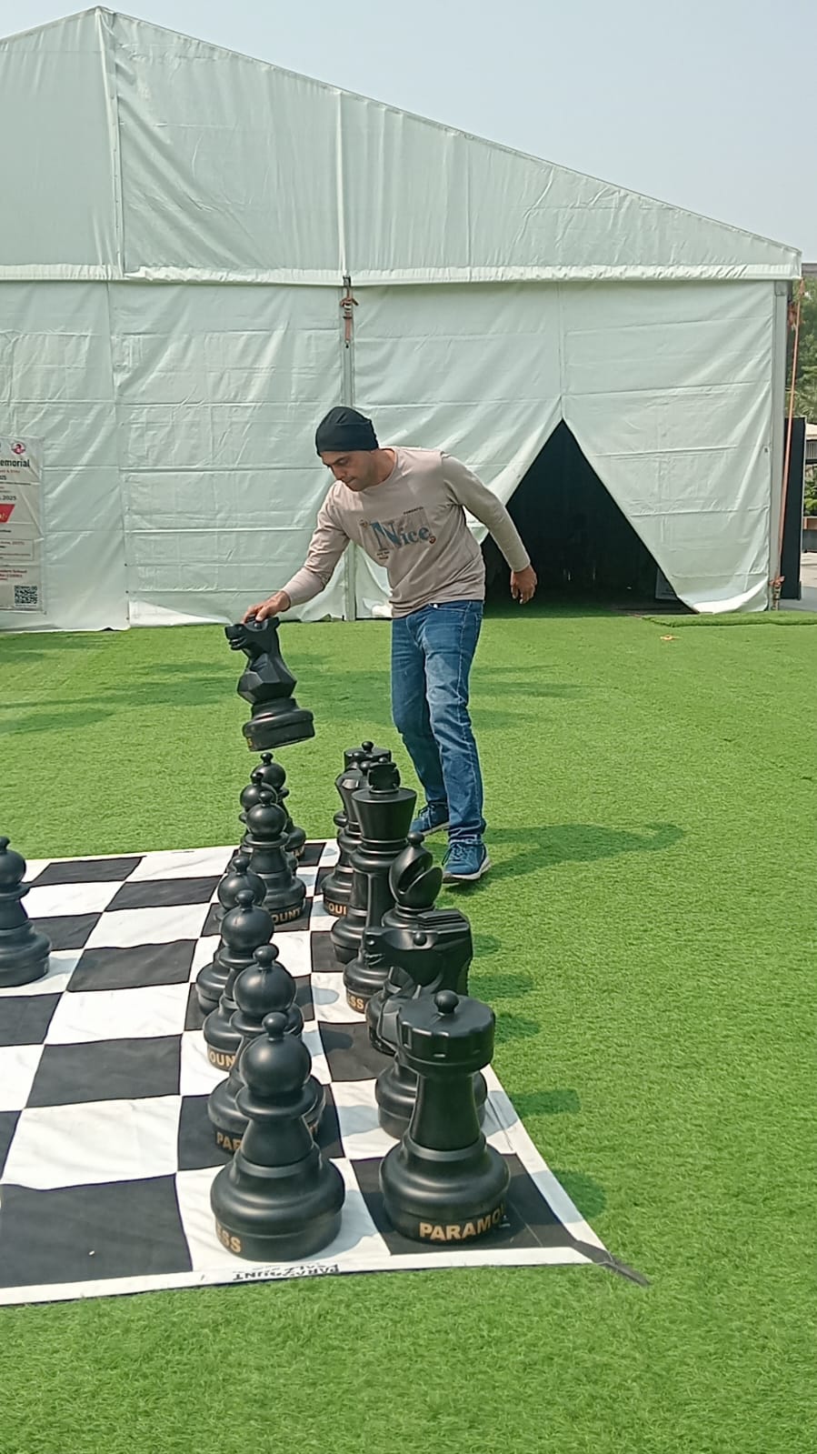 Ajay Pal Singh playing chess - 1