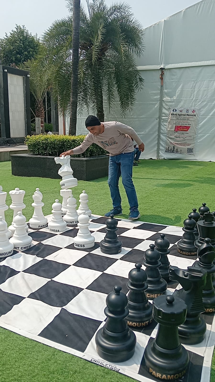 Ajay Pal Singh playing chess - 2